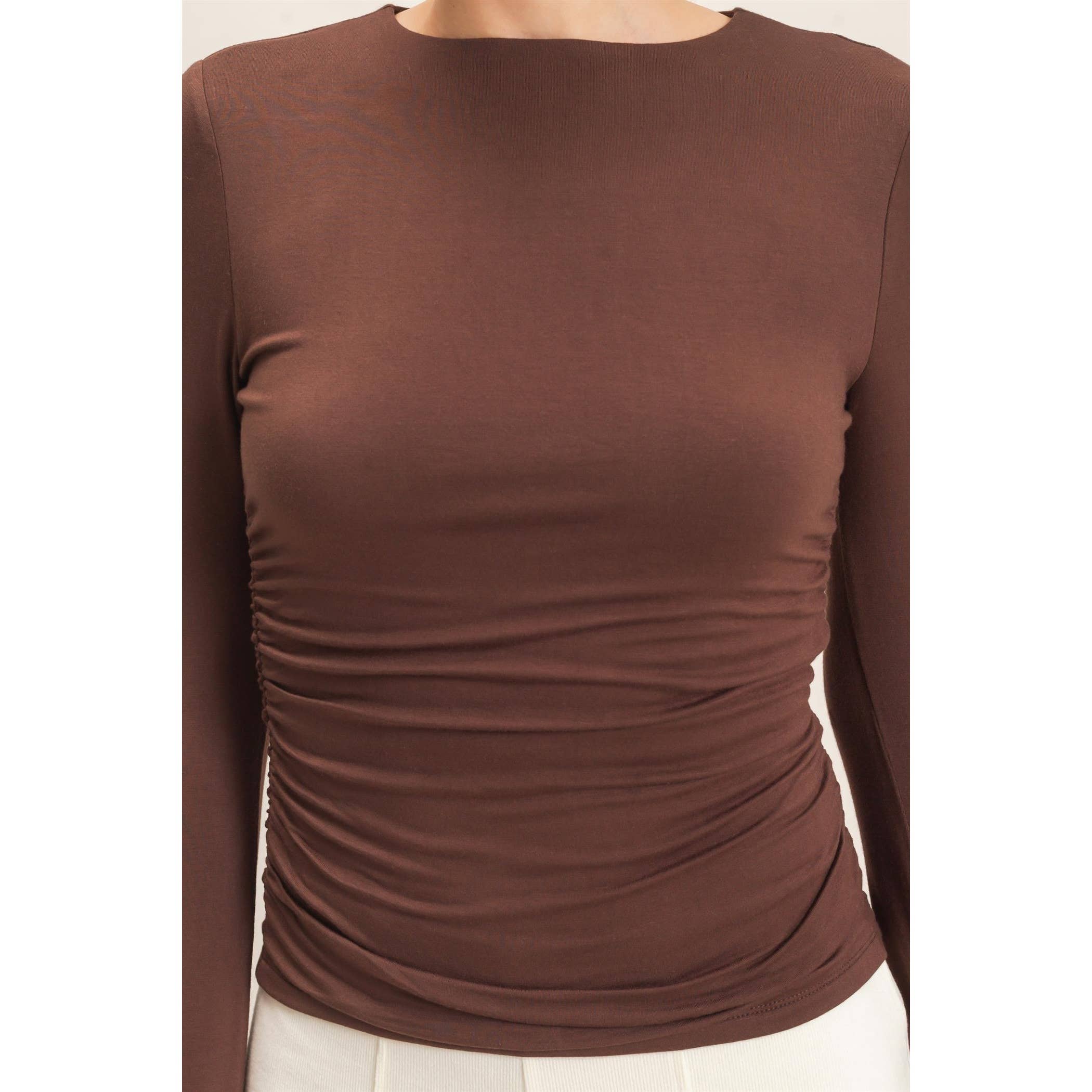 Ruched Long Sleeve Top