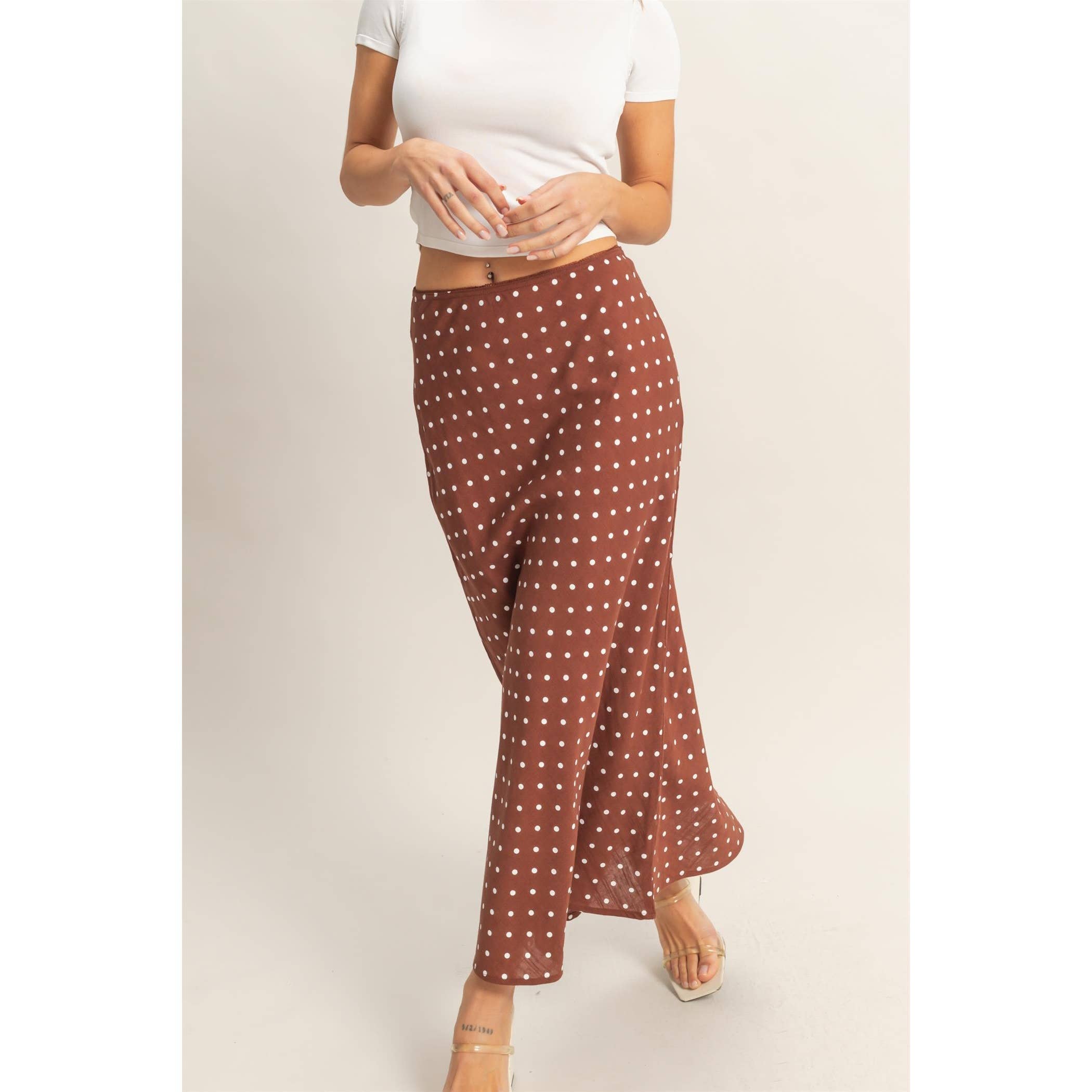Polka Dot A-Line Skirt