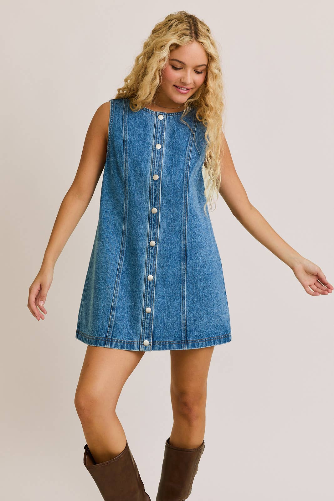 Leah Denim Mini Dress