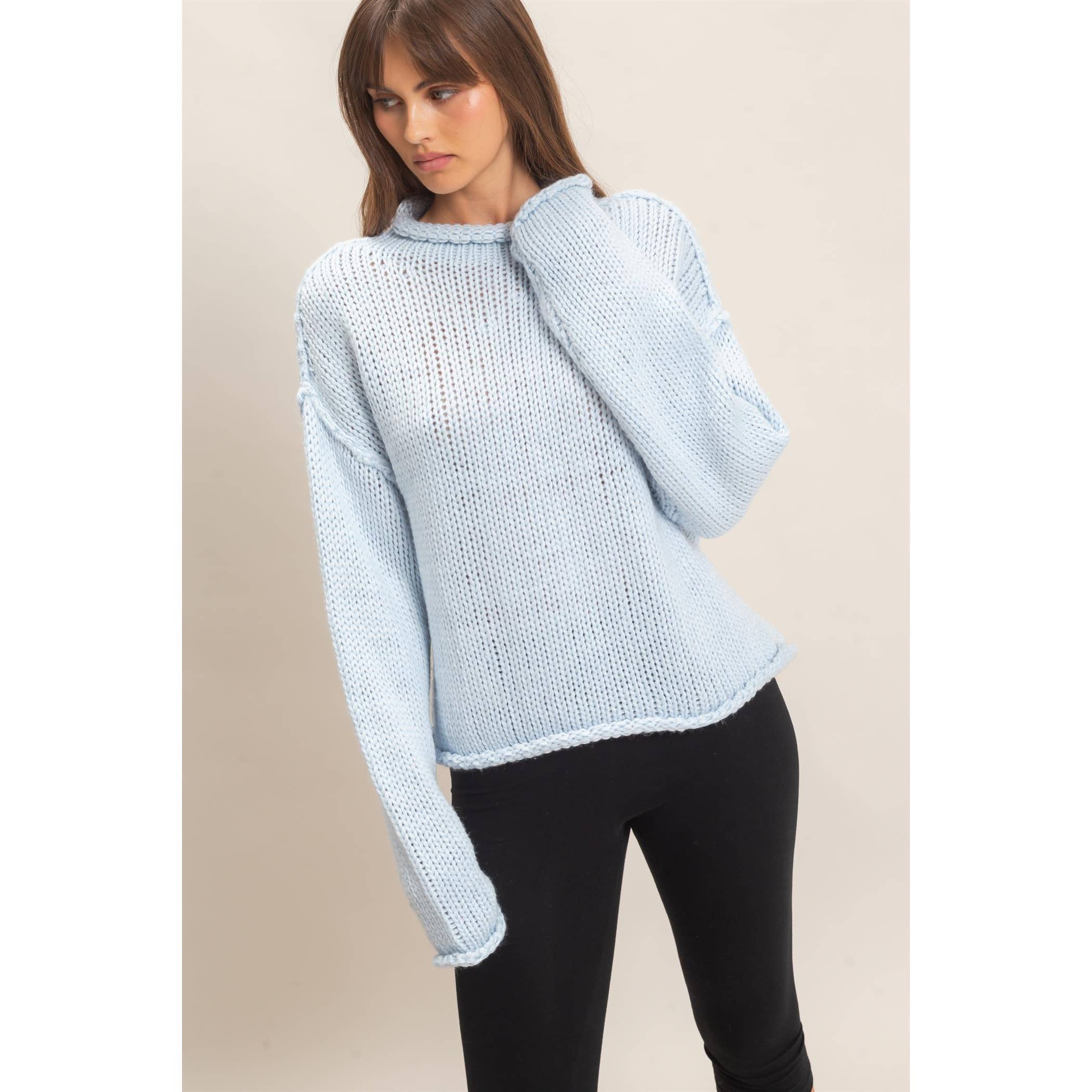 Rolled Collar Sweater