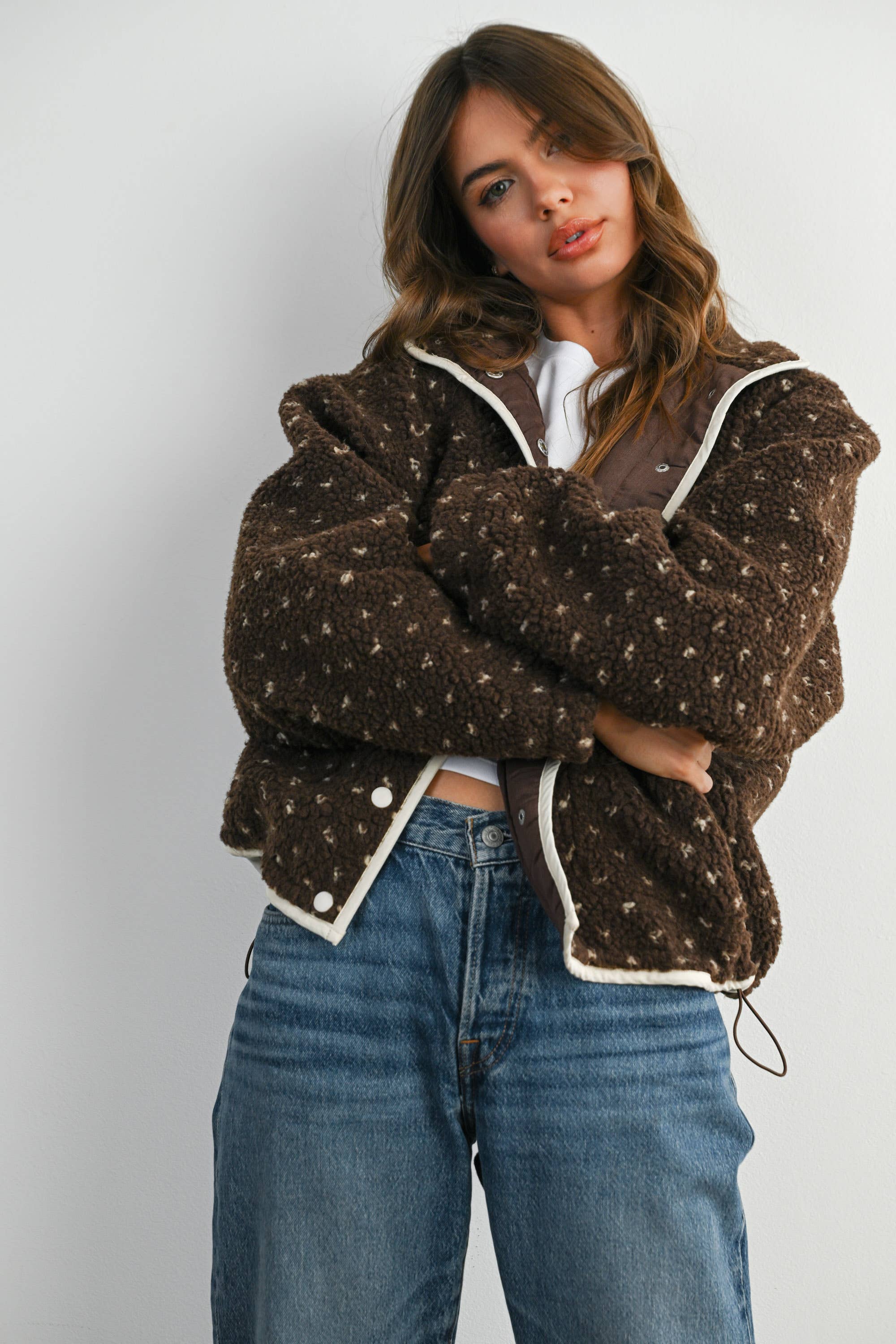 High Pile Fleece Puffer Jacket - BMJ7831