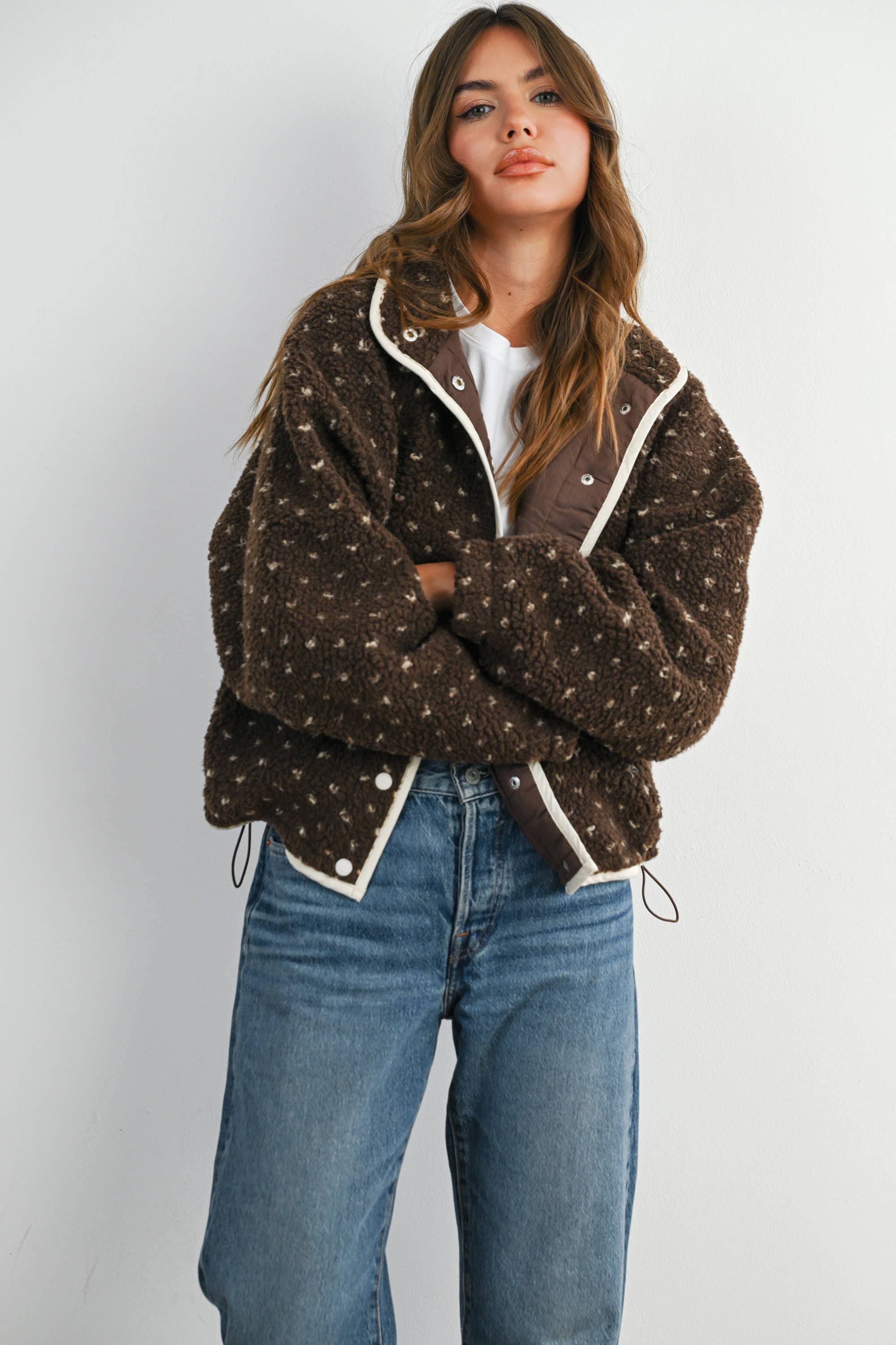 High Pile Fleece Puffer Jacket - BMJ7831