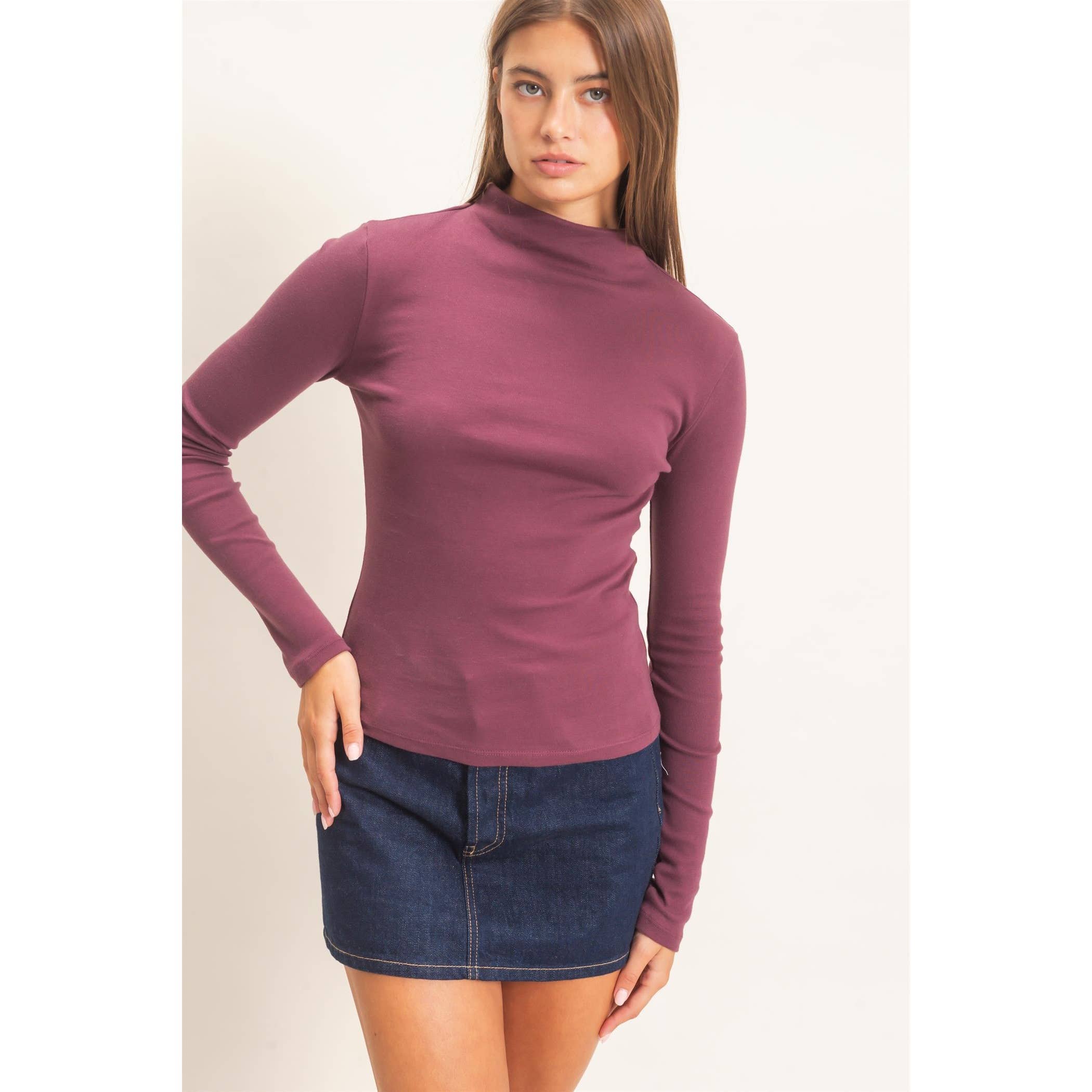 Mock Neck Long Sleeve