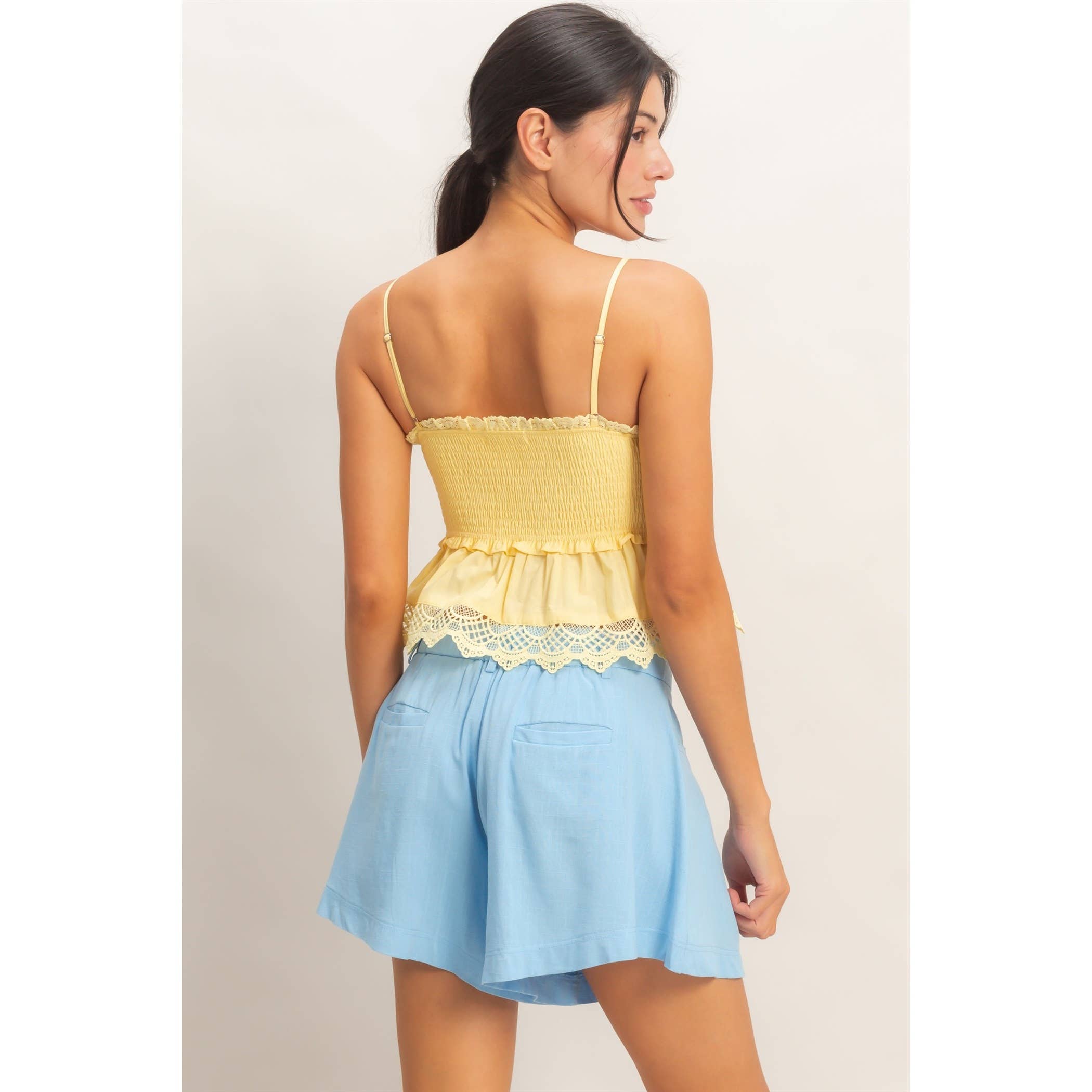 Smocked Peplum Top