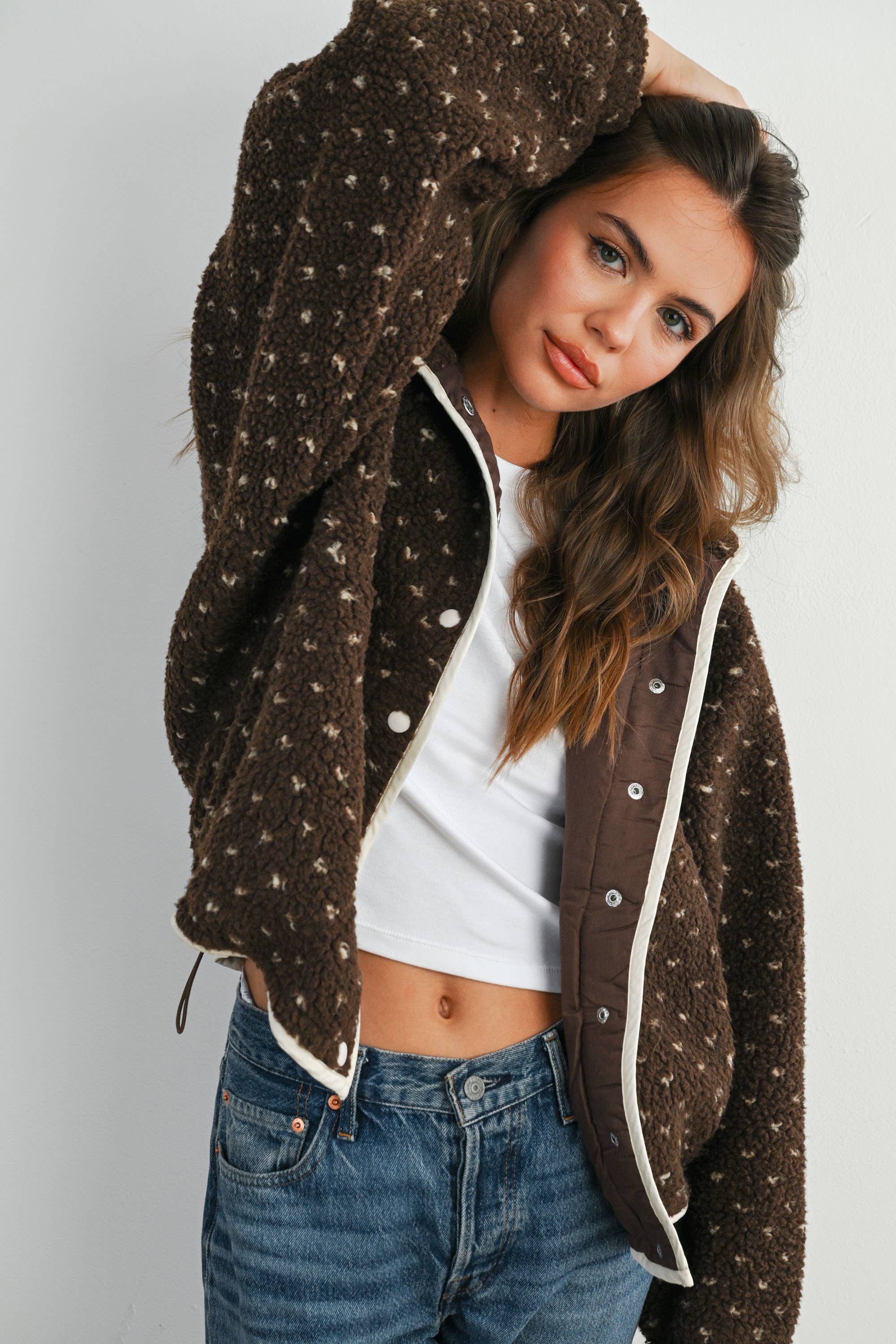 High Pile Fleece Puffer Jacket - BMJ7831