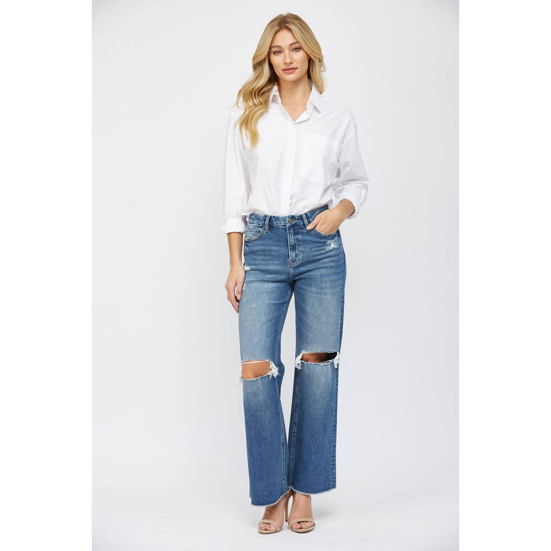 Regal Super High Rise Wide Leg Jeans