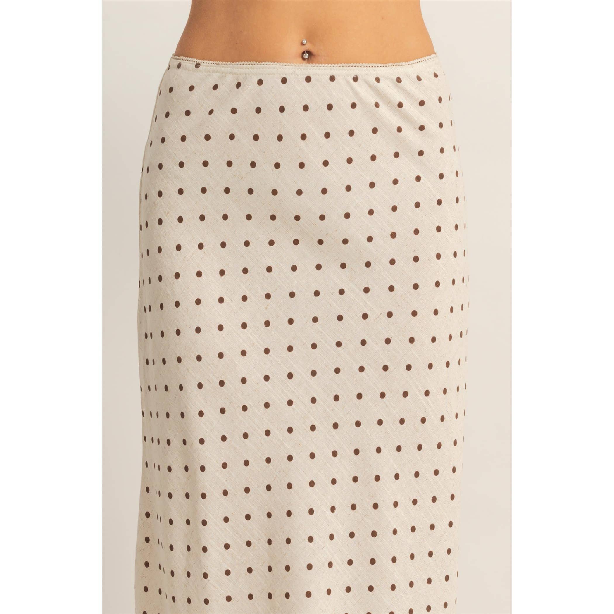 Polka Dot A-Line Skirt