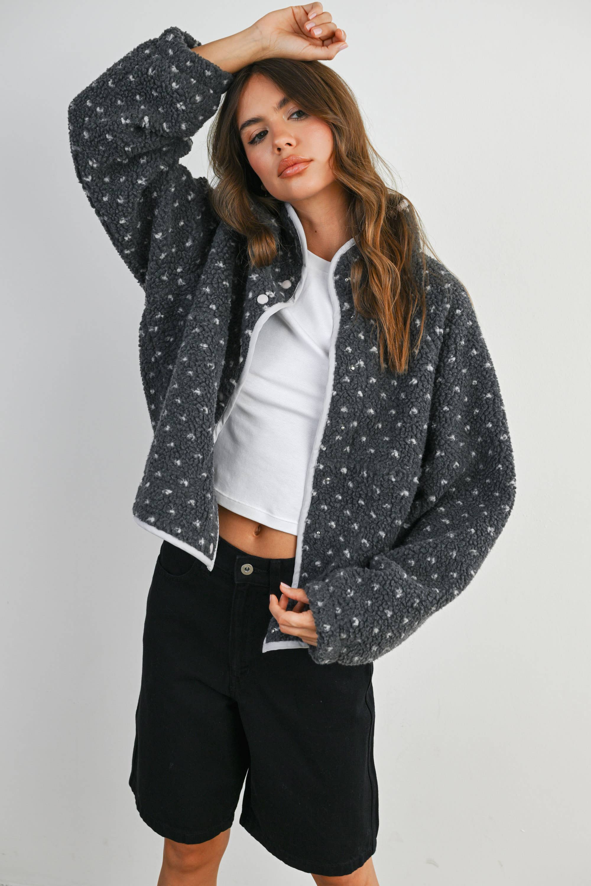 High Pile Fleece Puffer Jacket - BMJ7831