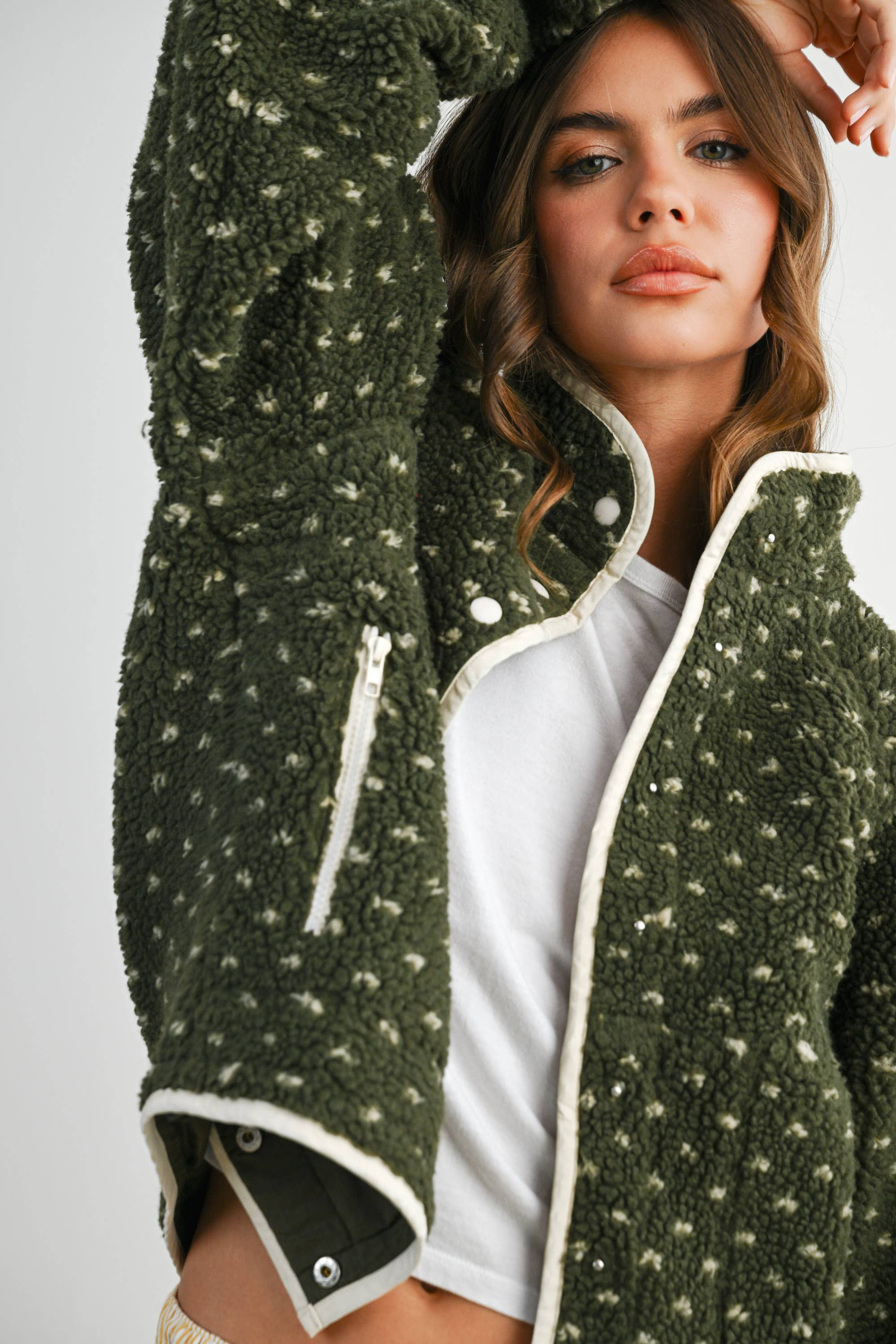 High Pile Fleece Puffer Jacket - BMJ7831