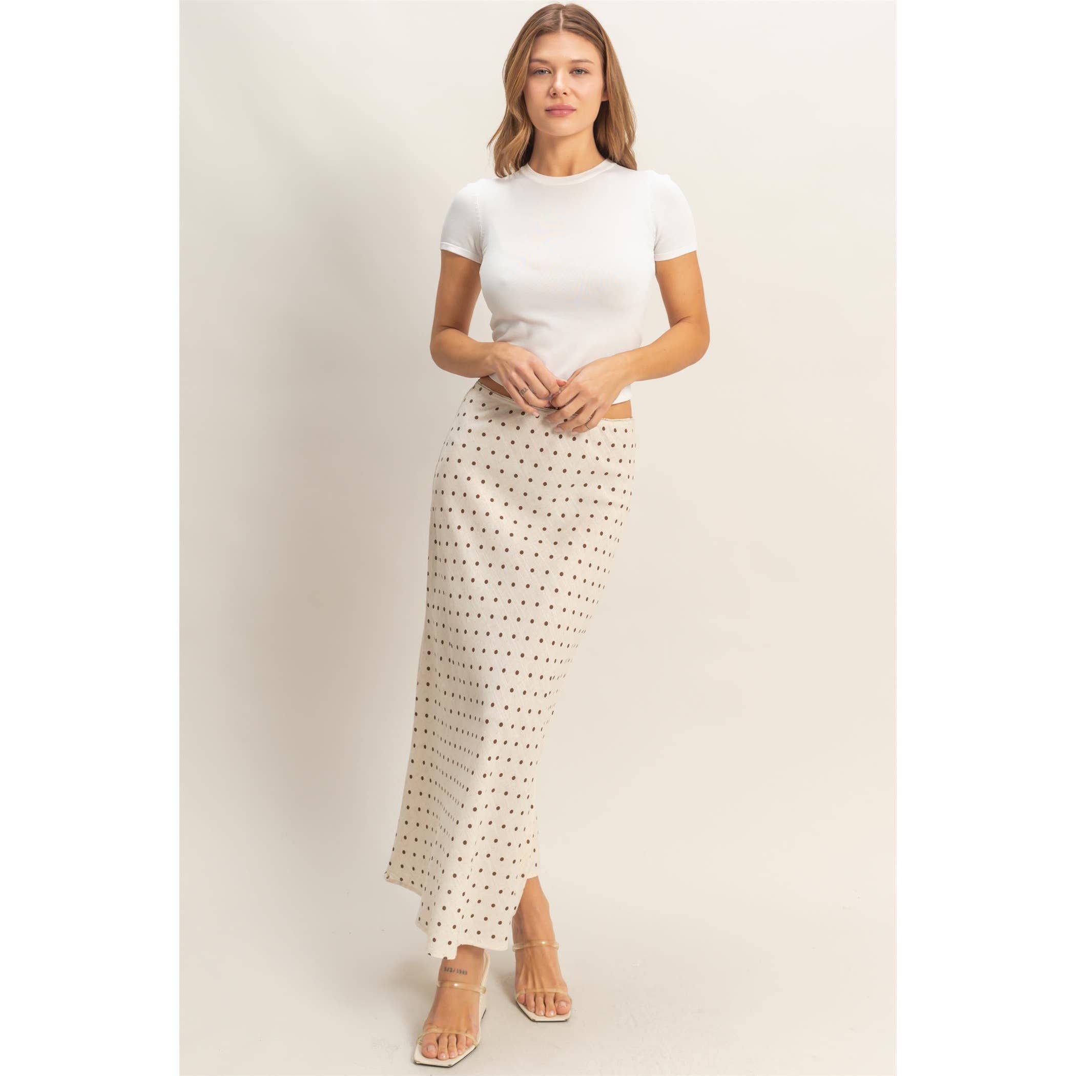 Polka Dot A-Line Skirt