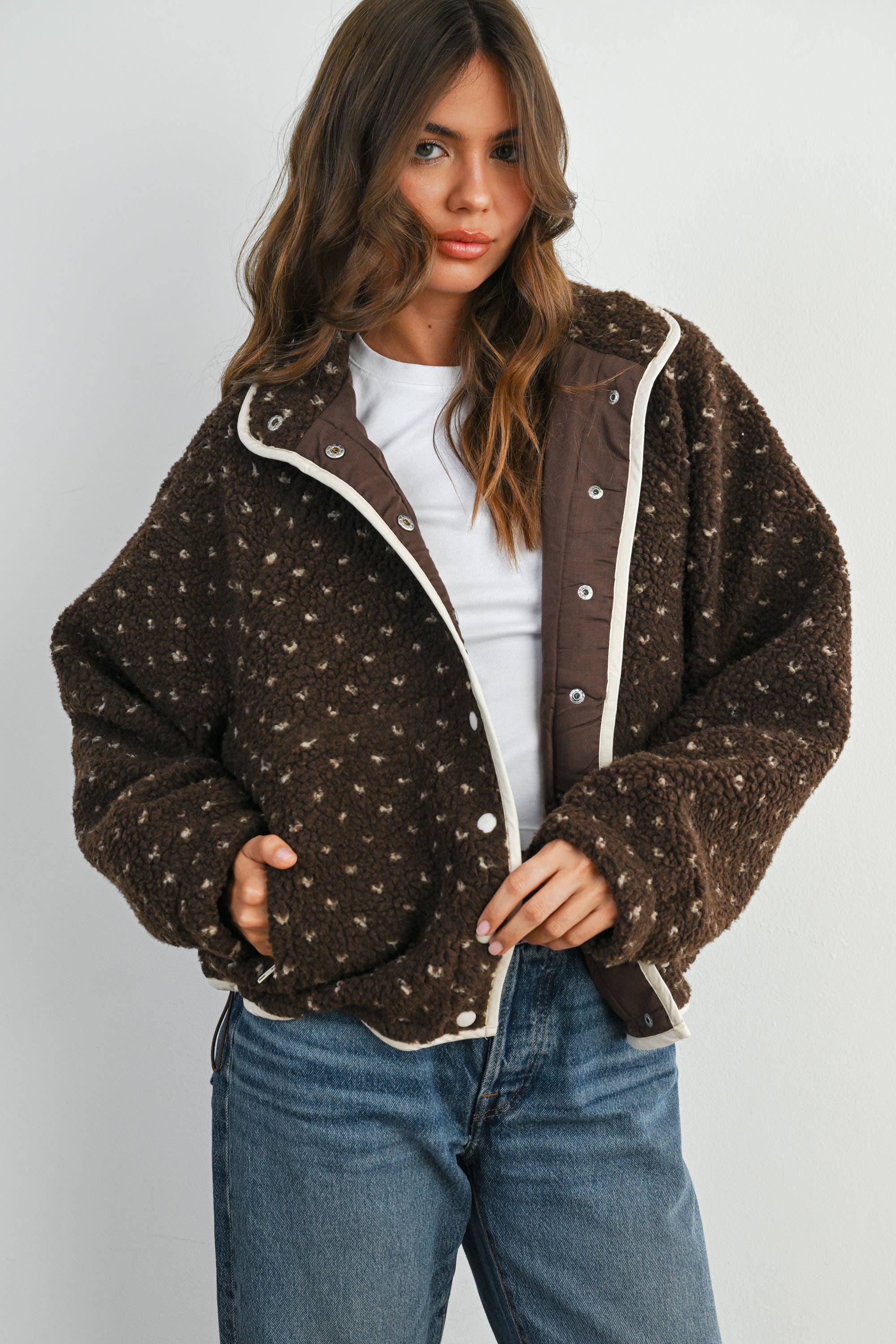High Pile Fleece Puffer Jacket - BMJ7831